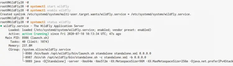 Avvia WildFly come servizio Systemd