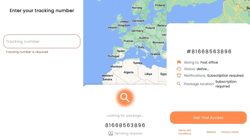 aplicativo parcel pending