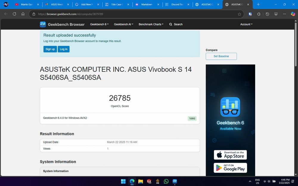 geekbench 6 gpu