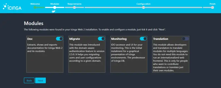 Icinga Module Setup