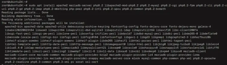 instalar paquetes del lamp stack