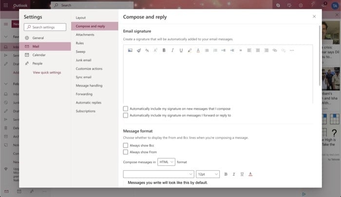 10 полезных советов и хитростей microsoft outlook - создать подпись электронной почты
