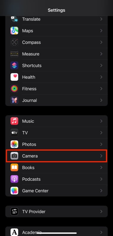 configuración de iphone.