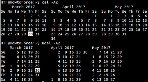show x months before or after month