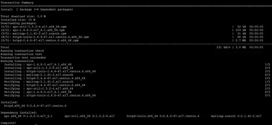 Установка веб-сервера Apache на CentOS