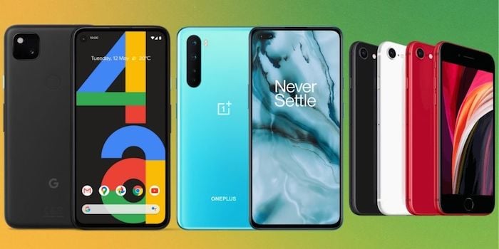 pixel 4a vs nord vs iphone se: tres marcas premium, tres enfoques hacia el "smartphone asequible" - pixel 4a nord iphone se
