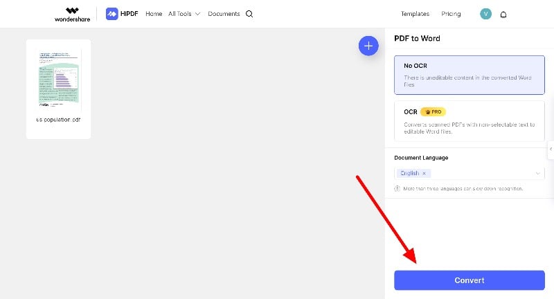 конвертация pdf в разные форматы с помощью hipdf