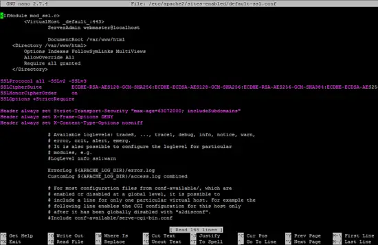 Définir des paramètres SSL stricts dans apache2