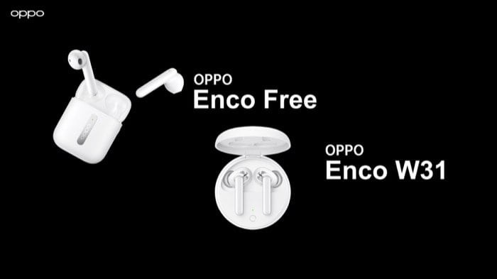 인도에서 출시된 oppo enco free 및 enco w31 tws 이어버드 - oppo enco free enco w31