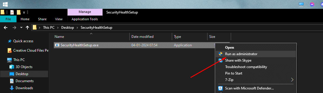 Instalar la Aplicación de Seguridad de Windows