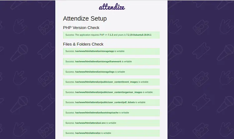 Verificação da configuração do servidor 1
