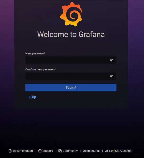 Passwort ändern grafana