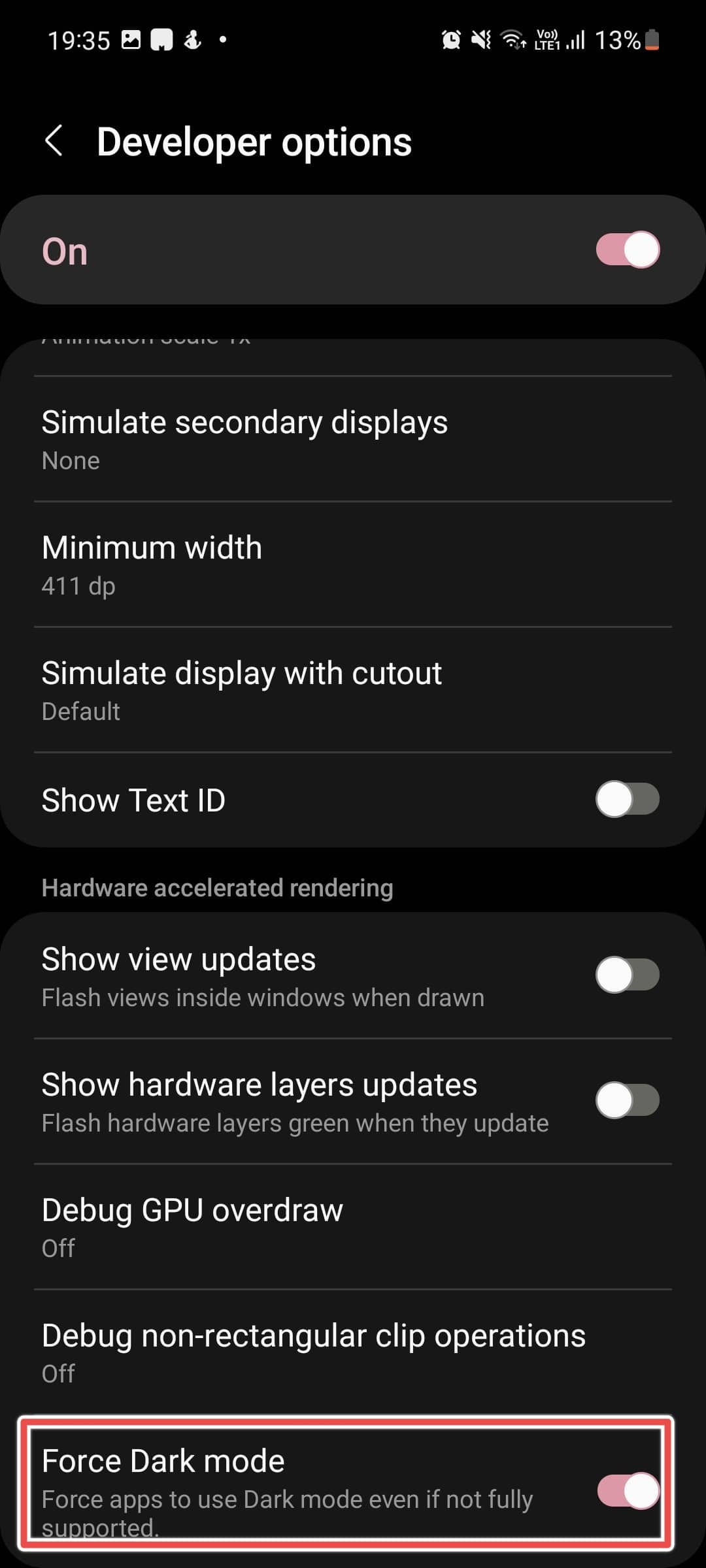 Dunkelmodus in Snapchat auf Android