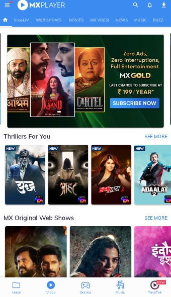 MX Player - App per scaricare film gratuiti
