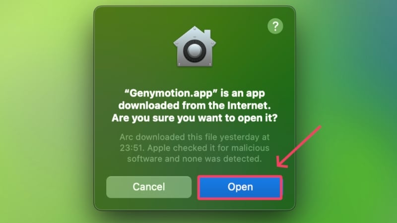 genymotionを開く