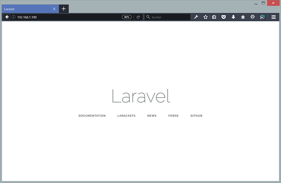 Framework PHP Laravel installé