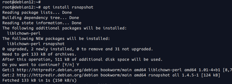 instalar rsnapshot