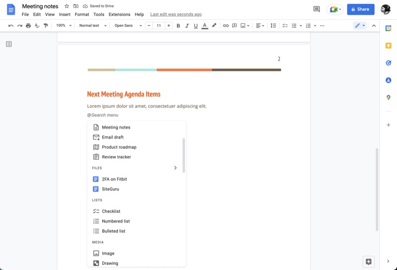 умные чипы google docs