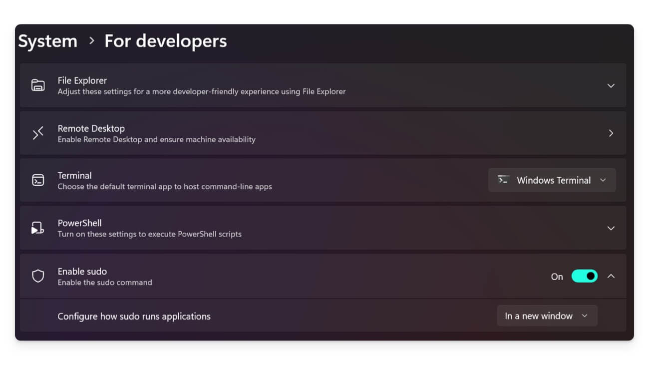 sudo command for windows