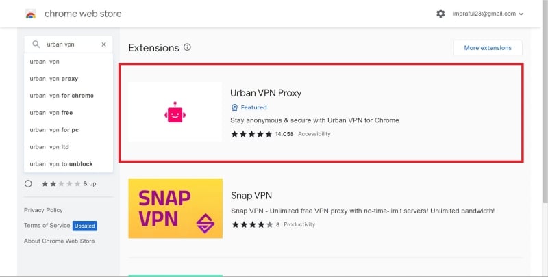 installa estensione urban vpn