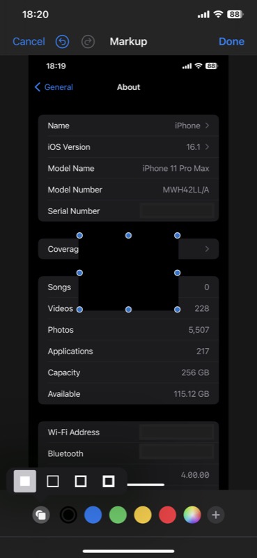 Fülloption in der Fotos-App auswählen