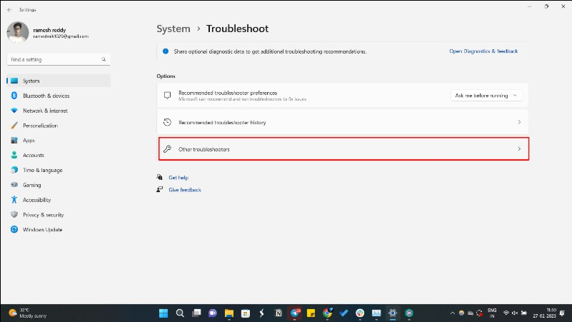 imagen mostrando técnicas de solución de problemas de windows