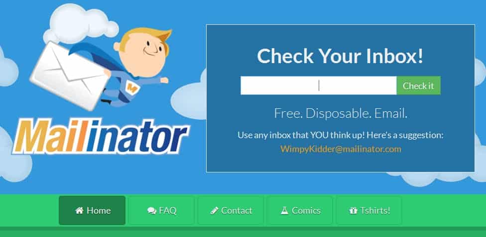 Mailinator - генератор фальшивых электронных почт