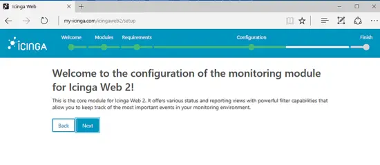 Icinga 2 모니터링 모듈 구성