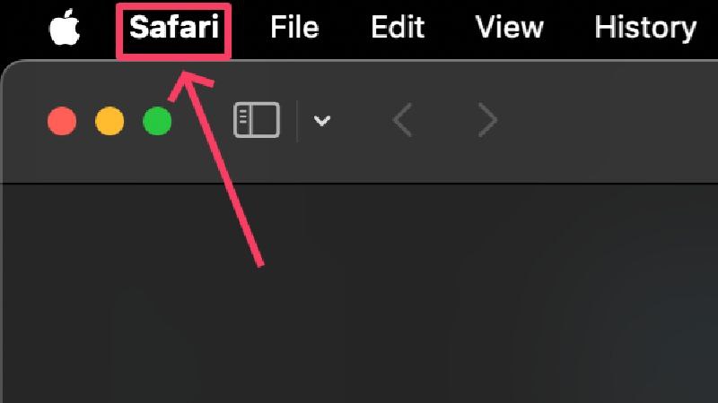 Safariメニューバー設定