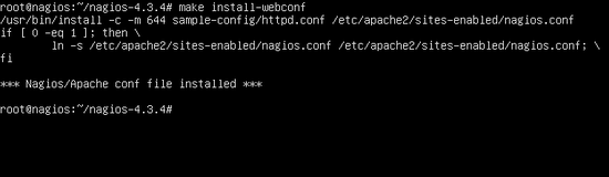 Nagios apache 웹 구성 설치