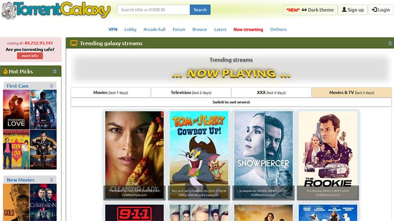 TorrentGalaxy sito torrent