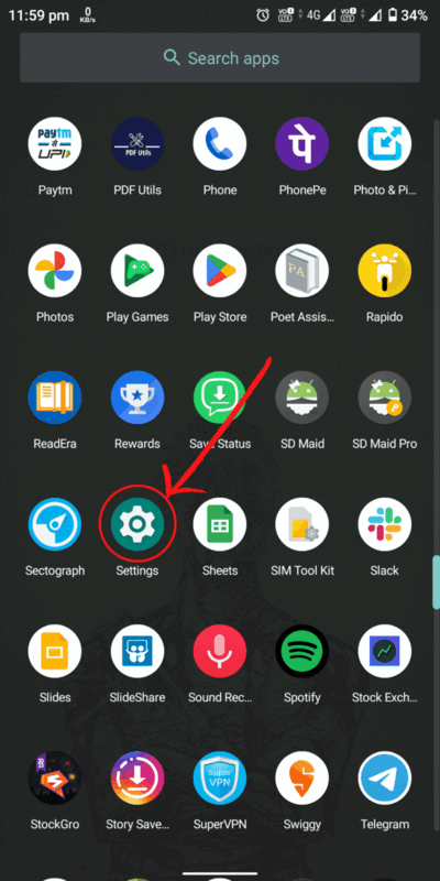metodo 2: dalle impostazioni – android