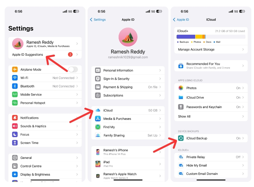 iCloud-Sicherung löschen