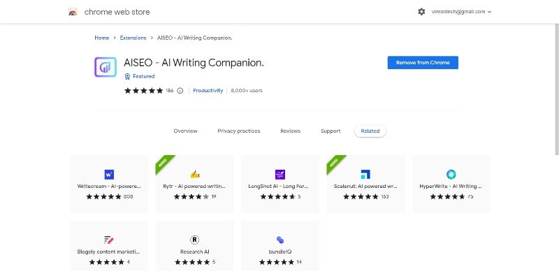 aiseo-ai-writing-companion-chrome-web-store