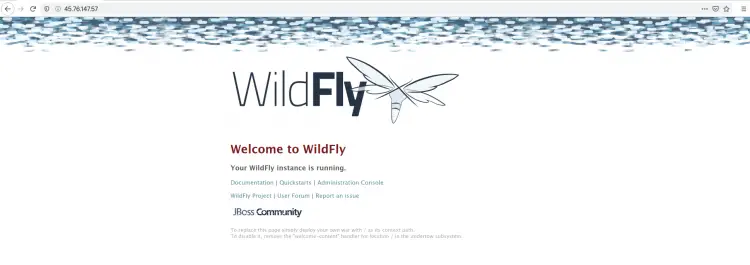 WildFly Indice Predefinito