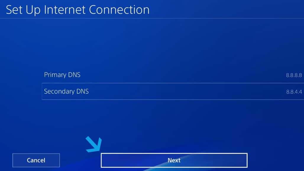 Изменить DNS на PS4