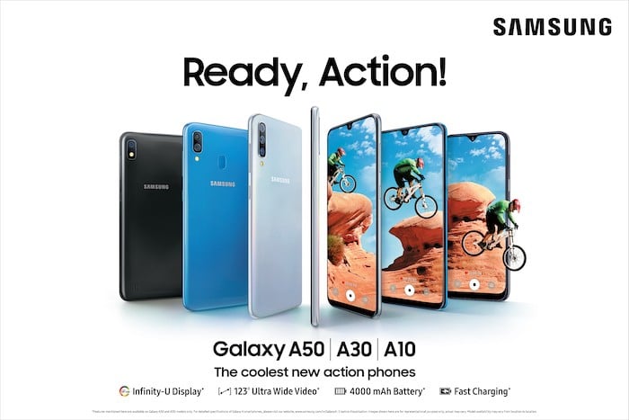 samsung galaxy a10, a30, and a50 launched in india starting at rs 8,490 - samsung galaxy a series