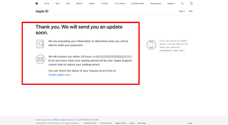 Apple回復の更新
