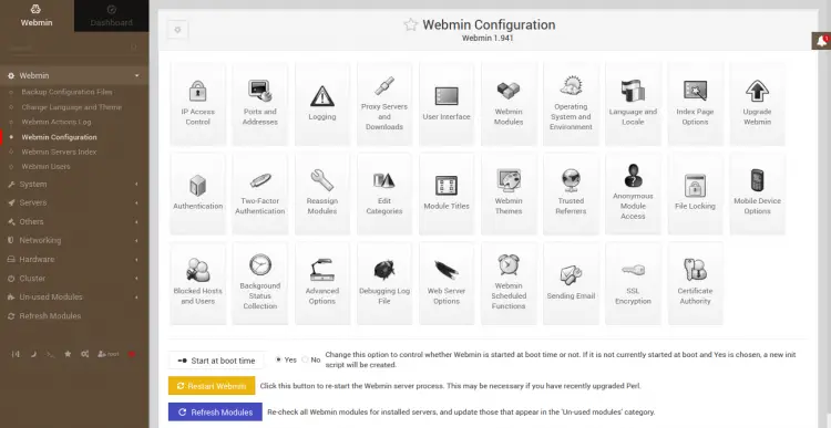 Webmin設定