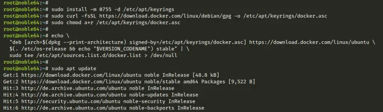 configuration du dépôt docker