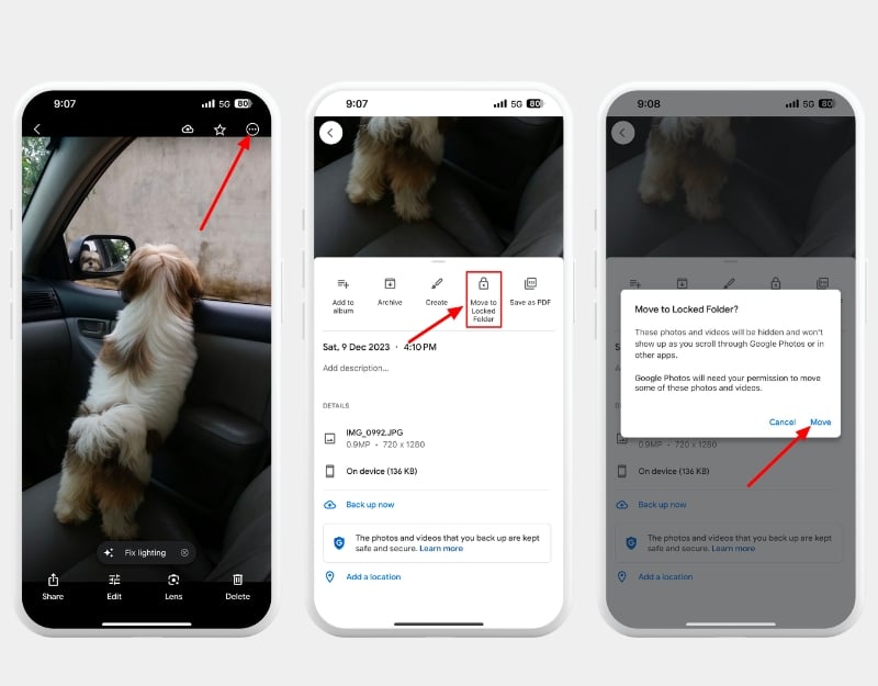 comment cacher des photos et vidéos sur google photos