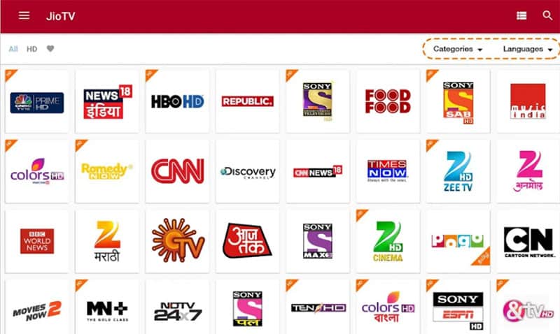 Jio TV - Sportsbay代替
