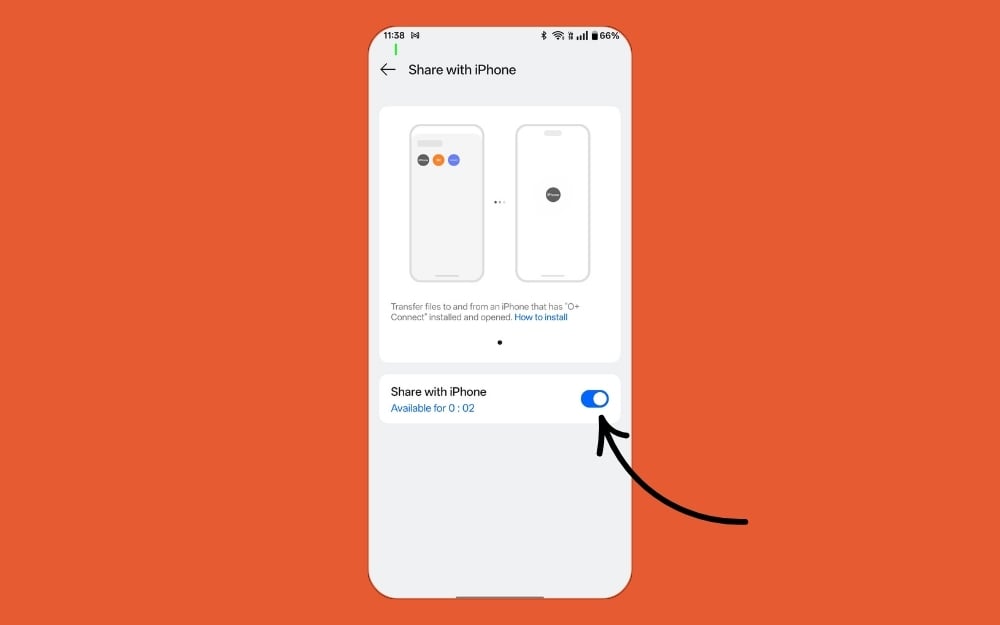 abilita la funzione condividi con iphone su oneplus