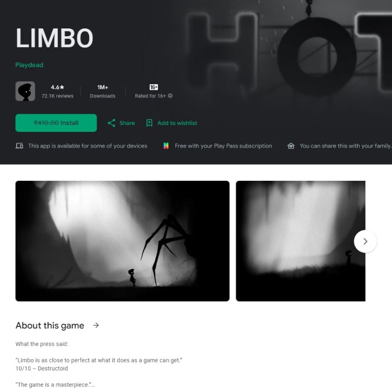 LIMBO das Spiel