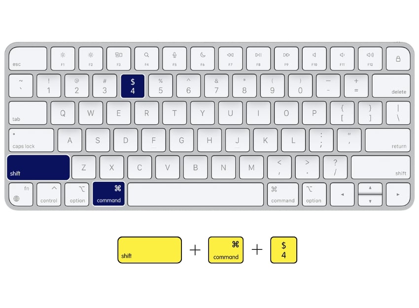 atajo de teclado apple shift + command + 4
