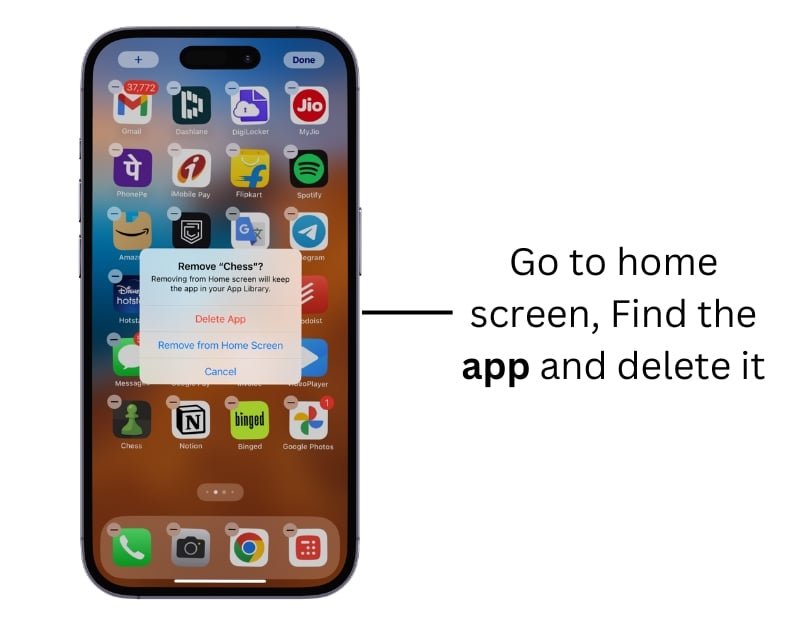 supprimer des applications sur l'iphone