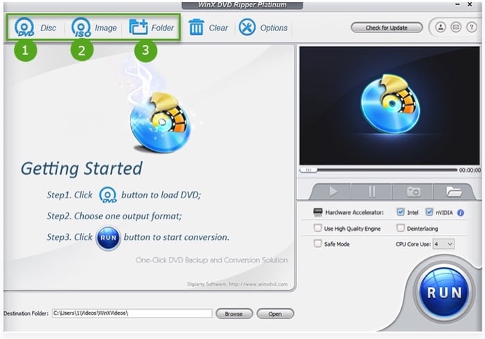 winx dvd ripper를 사용하여 dvd를 mp4로 변환하기