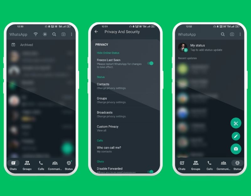 скриншоты whatsapp gb