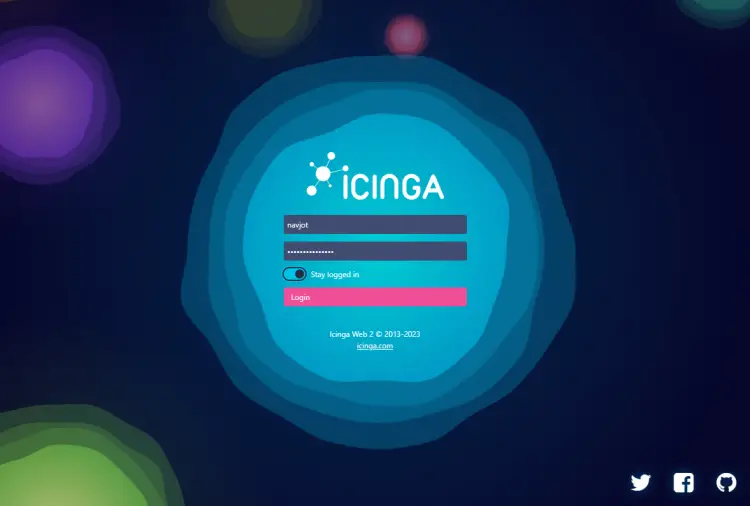 Icinga Web Anmeldeseite