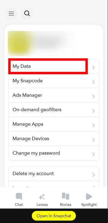 So deaktivieren Sie Snapchat - Snapchat meine Daten